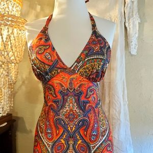 VINTAGE 70S HALTER DRESS